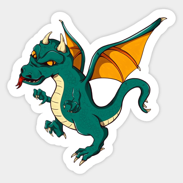 Dragon Art Motif Dragon Lover Sticker by Foxxy Merch